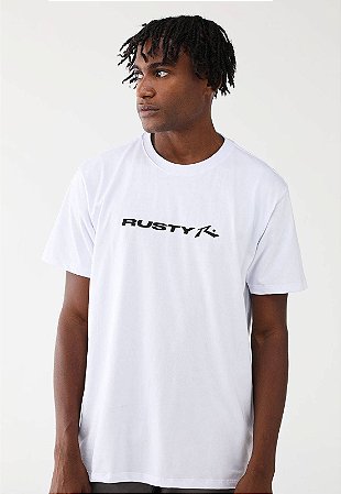 Camiseta Rusty Reta Slik Mc Stick Branca