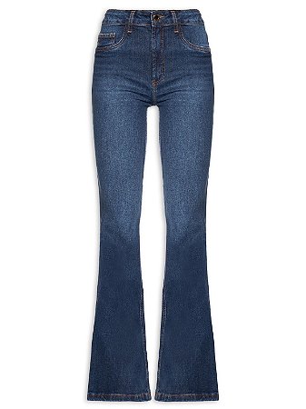 Calça Feminina Jeans Atena Flare High Azul Lança Perfume