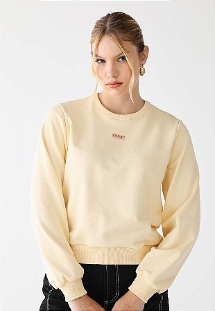 Blusa de Moletom Fechada Forum Amarela