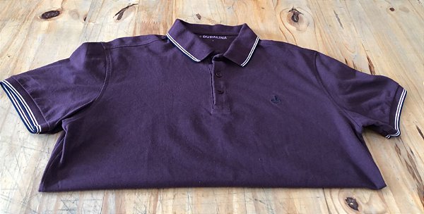 Polo Frisos Binados Dudalina Masculina Roxo