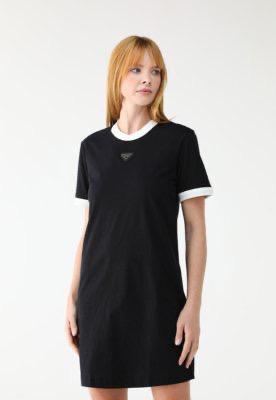 Vestido T Dress Lança Perfume Curto Logo Preto