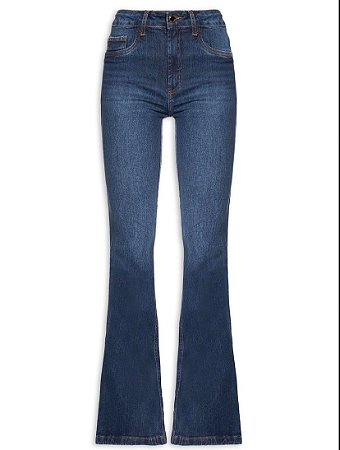 Calça Feminina Jeans Atena Flare High Azul Lança Perfume