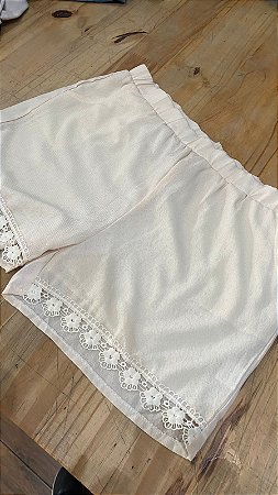 Short Feminino creme