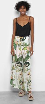 CALÇA PANTALONA FLORAL  FARM