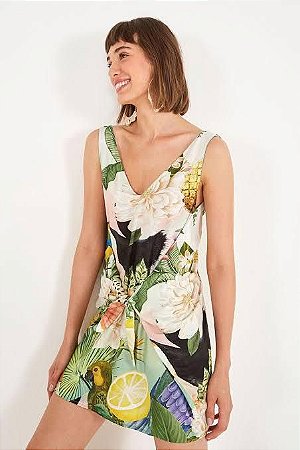 vestido curto tropical