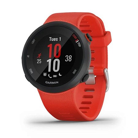 Smartwatch e Monitor Cardíaco de pulso com GPS Garmin FORERUNNER 45 - Vermelho