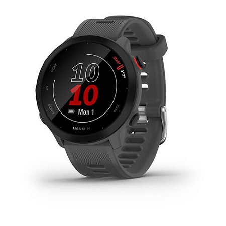 Relógio Monitor Cardíaco de pulso com GPS Garmin Forerruner 55 - Cinza