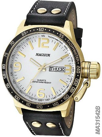 Kit Relógio Magnum Masculino MA33737C + Pulseira. Preto