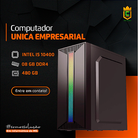 COMPUTADOR UNICA EMPRESARIAL INTEL I5 10400 8GB DE RAM SSD480GB