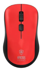 MOUSE SEM FIO KROSS 1600DPI VERMELHO KE-M218