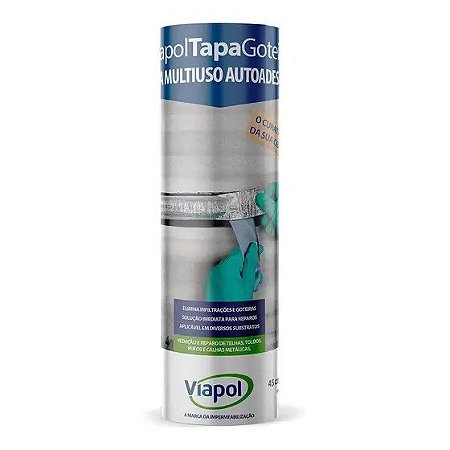 manta auto adesiva tapa goteira  45cm x 10mt viapol