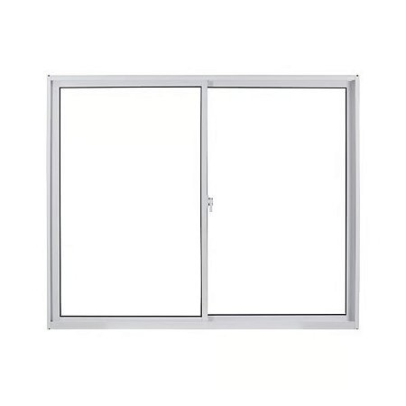 JANELA ALUMINIO 1,00 X 1,00 C/2 FOLHAS VIDRO LISO