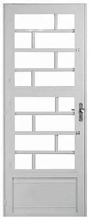 PORTA TIJOLINHO ACO BRANCA C/VIDRO 210 X 80