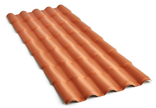 Telha colonial de PVC 5,25m Cerâmica