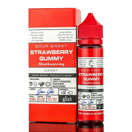 Juice Strawberry Gummy    60ML/0MG - GLAS