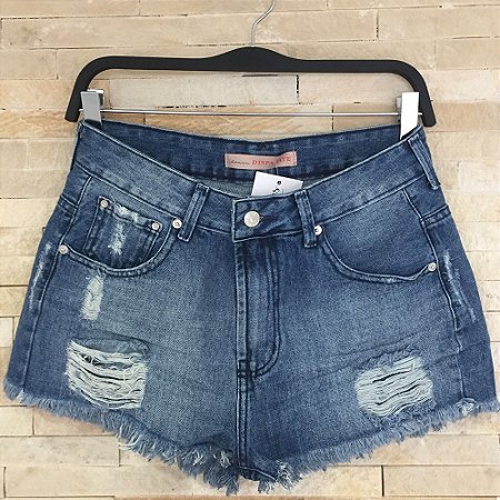 shorts jeans desfiado