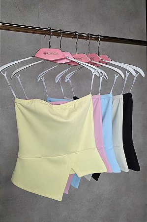 Blusa tomara que caia Recortes Chloe