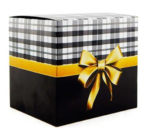Caixa para caneca laço preto c/ 10un
