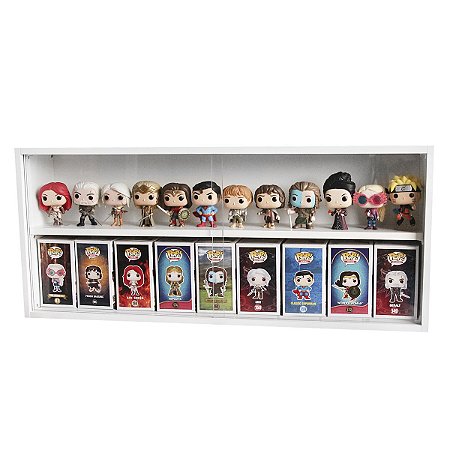 Expositor para funko pop MDF 3 vãos (para caixas e pops) branco, kit 3  unidades - Dom Móveis