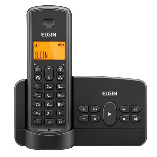 Telefone sem Fio Elgin com Identificador de Chamadas Secretária Eletrônica Viva Voz TSF 800SE Preto