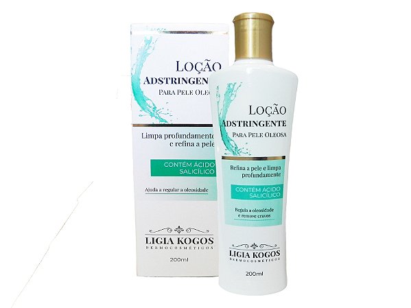 Loção Adstringente Pele Oleosa ou Mista Ligia Kogos 200ml