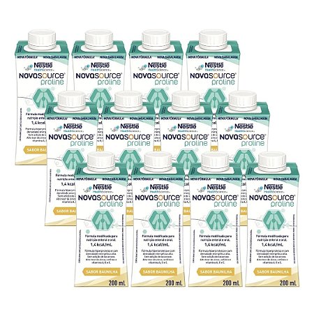 Novasource Proline Baunilha 200ml - Nestlé - Kit promocional com 12 unidades