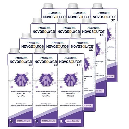 Novasource GC 1000ml - Nestlé - Promoção p/ caixa com 12 litros