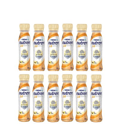 Nutren 2.0 Baunilha 200ml - Nestlé - Kit Promocional com 12 unidades