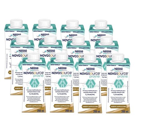 Novasource Proline Cappuccino 200ml - Nestlé - Kit promocional c/ 12 unidades
