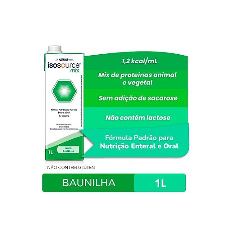 Isosource Mix Baunilha 1000ml - Nestlé