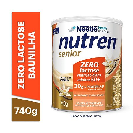 Nutren Senior Pó Baunilha Zero Lactose 740g - Nestlé