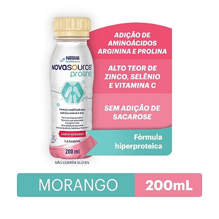 Novasource Proline Morango 200ml - Nestlé