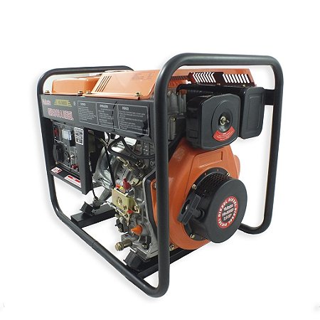 Gerador a Diesel 7HP 296cc 3,6kVA Bivolt Alternador em Cobre Partida Manual - VG3600D Vulcan Trent