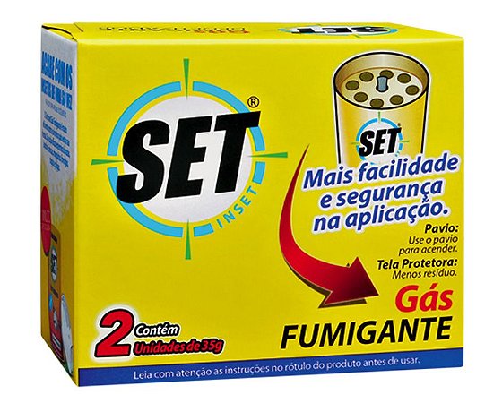 Inseticida Dedetizador Set Inset Fumeta 2x35g Cartucho 12 unidades