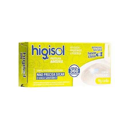 Pastilha Adesiva Higisol Cítrico 3x9g 24 unidades