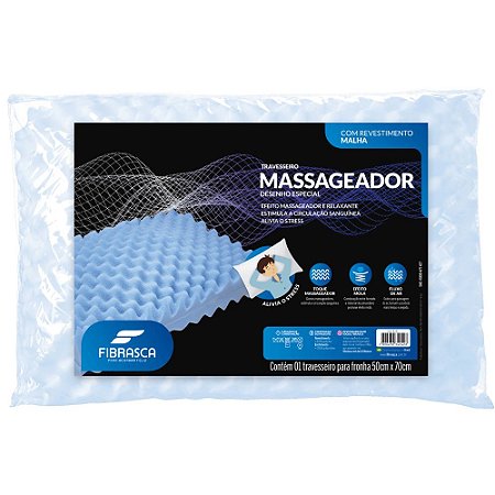 Travesseiro massageador suporte firme 50x70cm Fibrasca