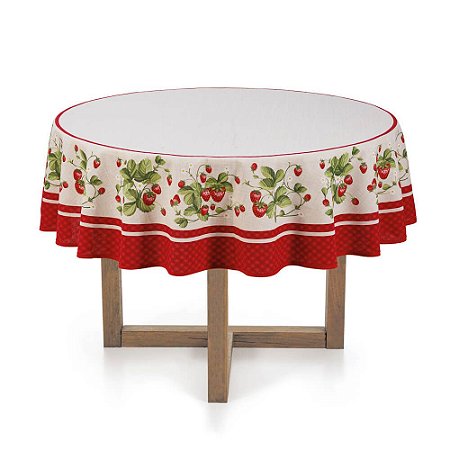 Toalha de Mesa Redonda Amara 160x0cm 4 lugares Karsten Bege