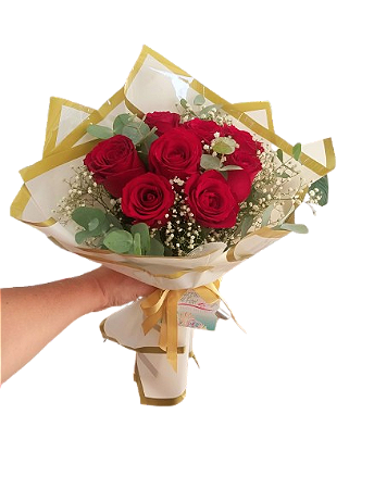 Buquê com 8 Rosas importadas