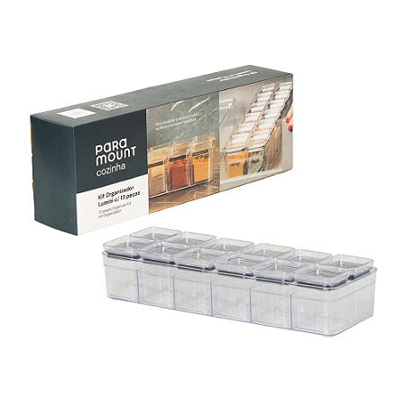 KIT ORGANIZADOR PARAMOUNT LUMINI C/ 13 PECAS 3326