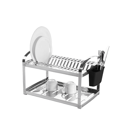 ESCORREDOR DE LOUIÇAS BRINOX SUPREMA 16 PRATOS COM PORTA TALHER
