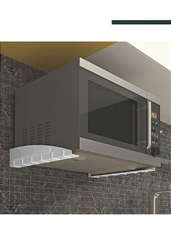 Suporte de Parede Multiuso para Micro-ondas  Filtro Estante TV Branco