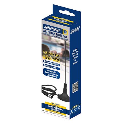 ANTENA INTERNA UHF DIGITAL HD COM CABO COAXIAL 1 5 M ATN-150-HD