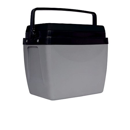 Caixa Termica Cooler Grande 34l Cinza Com Preto