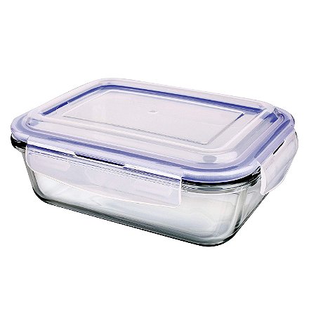 Pote de Vidro Hermético com Tampa e Divisória 1040 ML