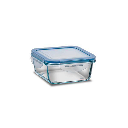Pote De Vidro Hermético Com Tampa Quadrado 800 ML