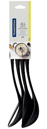 JOGO DE UTENSILIO NYLON 4PCS ABILIT PRETO - 25199/001