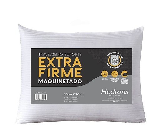 TRAVESSEIRO MAQUINETADO SUPORTE EXTRA FIRME - 50cm x 70cm