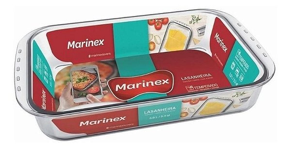 LASANHEIRA MARINEX VIDRO 5,0 LTS RETANGULAR