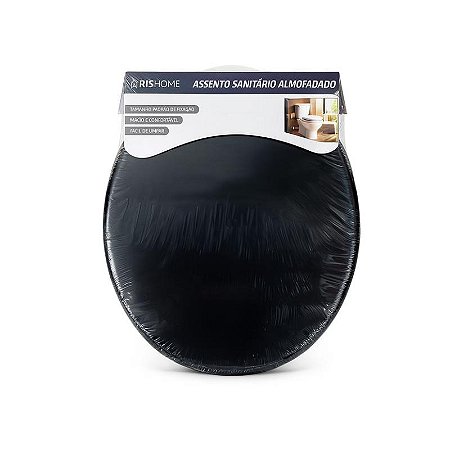 ASSENTO SANITARIO ALMOFADADO PRETO LISO ASS006