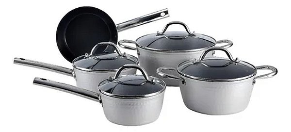 CONJUNTO PANELAS LATINA 5 PCS INDUÇÃO E REVESTIMENTO CERAMICO